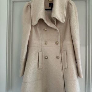 Worthington Cream Double-Breasted Pea Coat